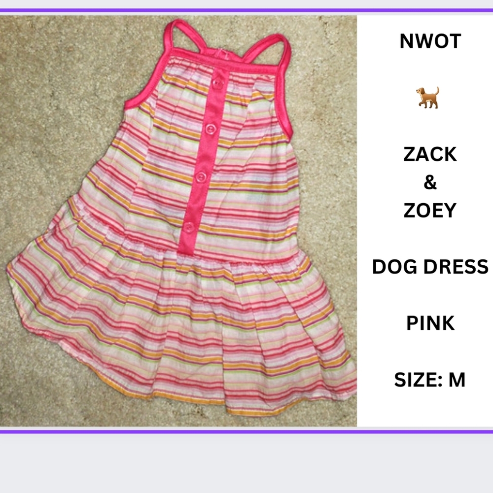 🔥🐕NWOT/ZACK & ZOEY DOG DRESS-MEDIUM